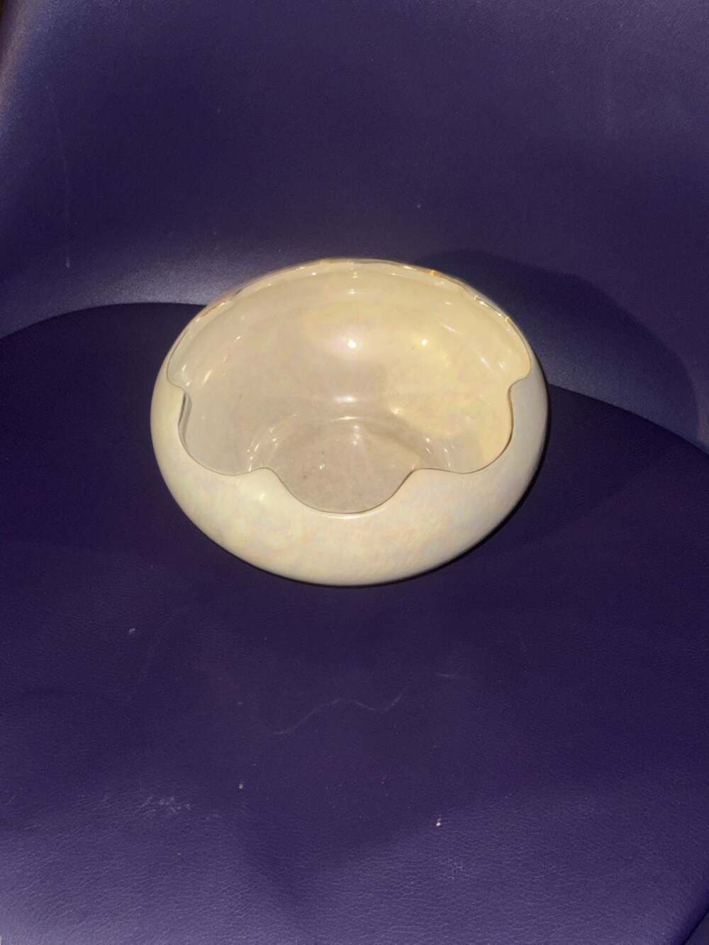 Vintage Pearl China Company Iridescent Lusterware Bowl #303 with 22kt Gold Trim